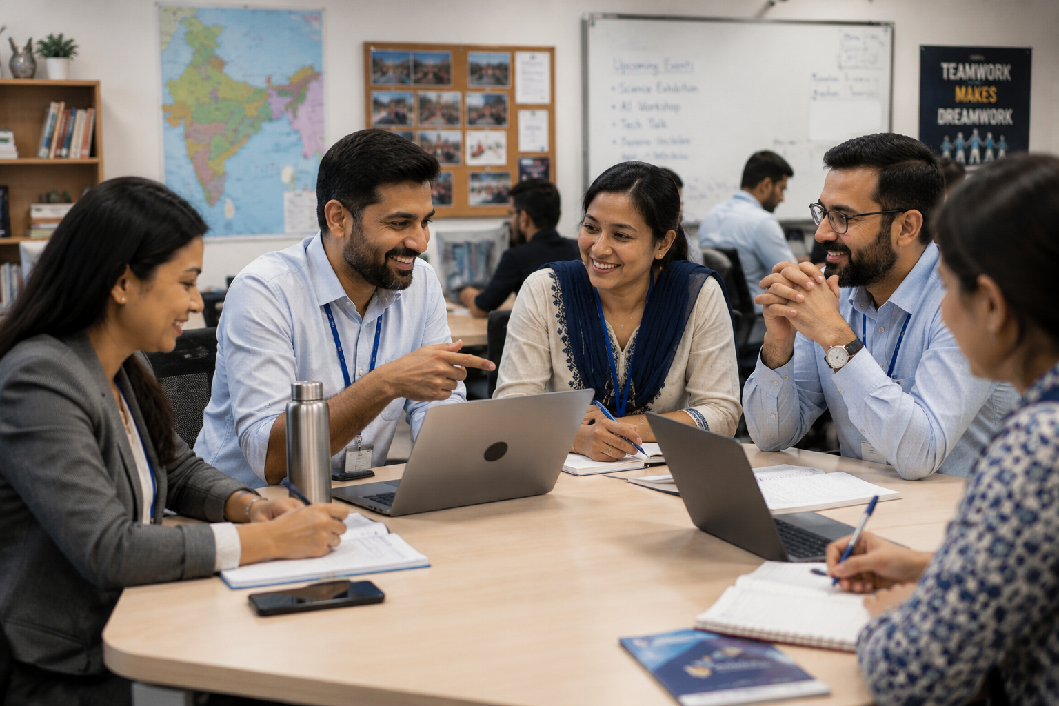 Teacher receiving hands-on AI professional development training