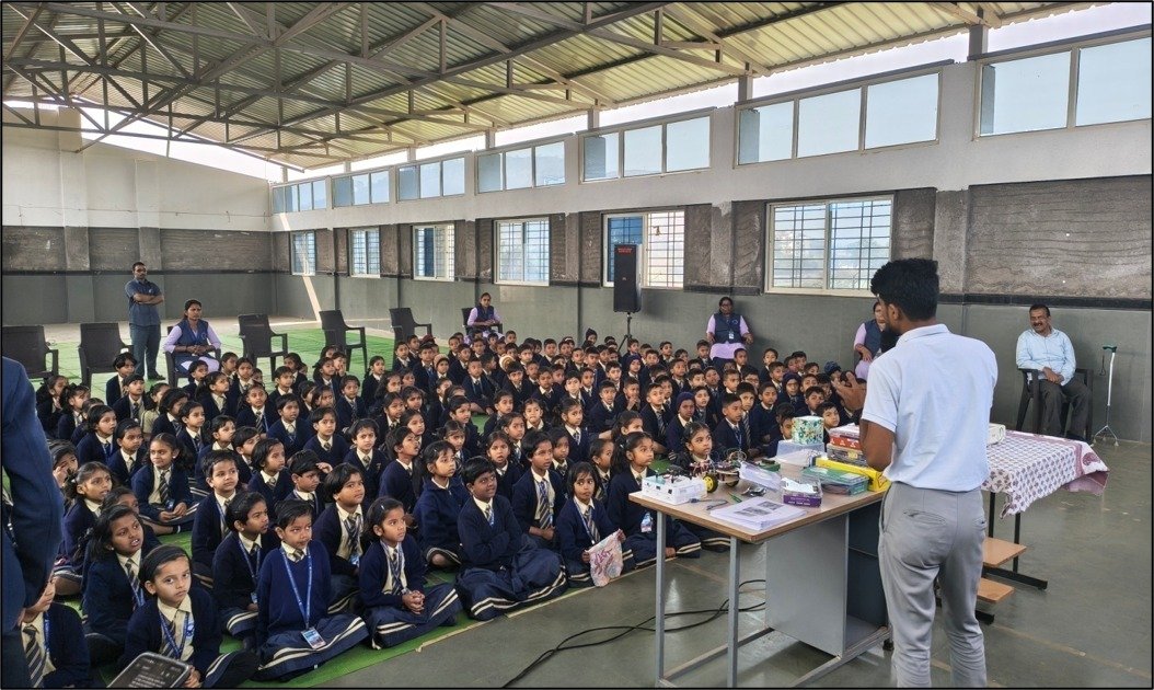 Students learning robotics and technology